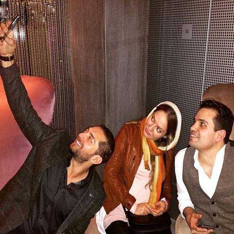 سلفی جالب مهناز افشار و بهرام رادان در سوئیس +عکس