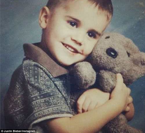 عکس کودکی جاستین بیبر که از خودش منتشر کرد