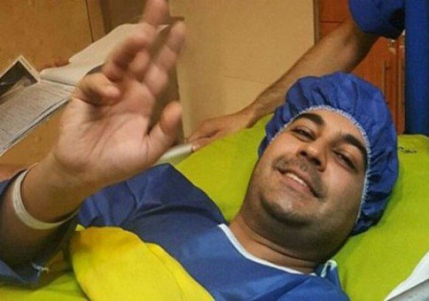 عکسی که گفته می شود پس از عمل جراحی از بهنام صفوی گرفته شده است