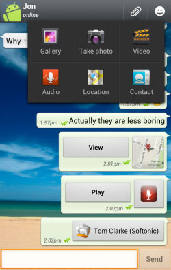 ترفندهای واتس اپ, نرم افزار WhatsApp, چت واتس اپ