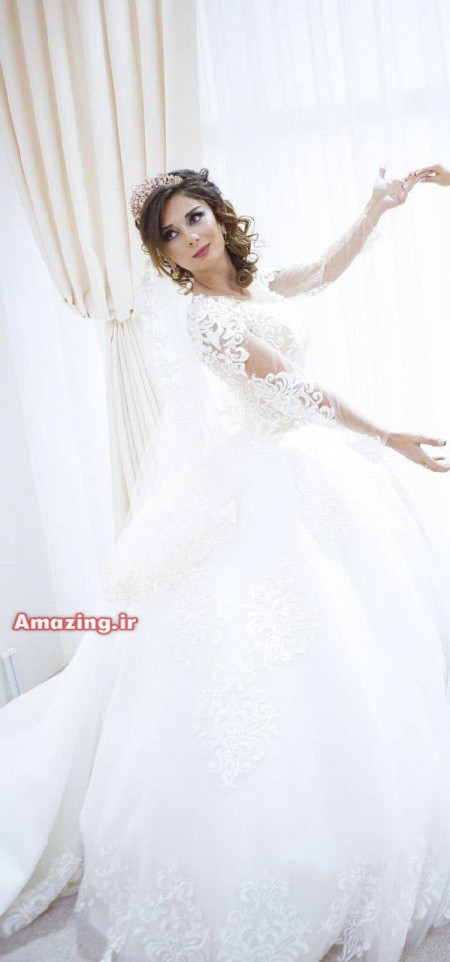 لباس عروس 95 , لباس عروس 2016 , مدل لباس عروس پفی , لباس عروس بلند