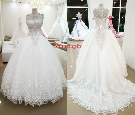 لباس عروس 95 , لباس عروس 2016 , مدل لباس عروس پفی , لباس عروس بلند