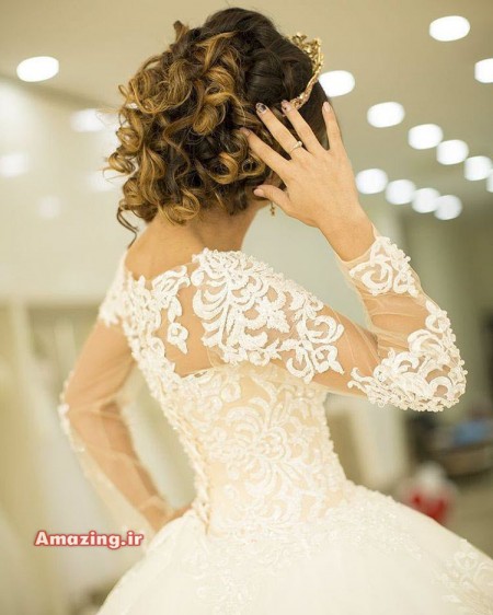 لباس عروس 95 , لباس عروس 2016 , مدل لباس عروس پفی , لباس عروس بلند