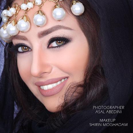 عکس هایی از چهره جالب نفیسه روشن وقتی که مدل آرایش می شود! 1 عکس جدید نفیسه روشن