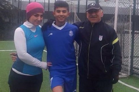 عکس مریم ایراندوست در کنار پدر و پسرش