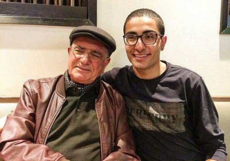 رایان شجریان در کنار پدرش محمدرضا شجریان