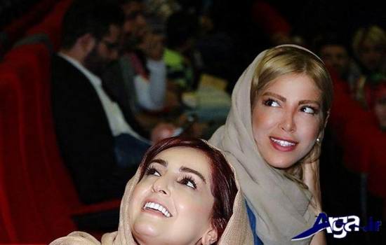عکس دو نفره شقایق دهقان و خواهرش