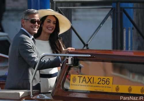 اولین تصاویر از مراسم عروسی جرج کلونی جذاب ترین هنرپیشه مرد