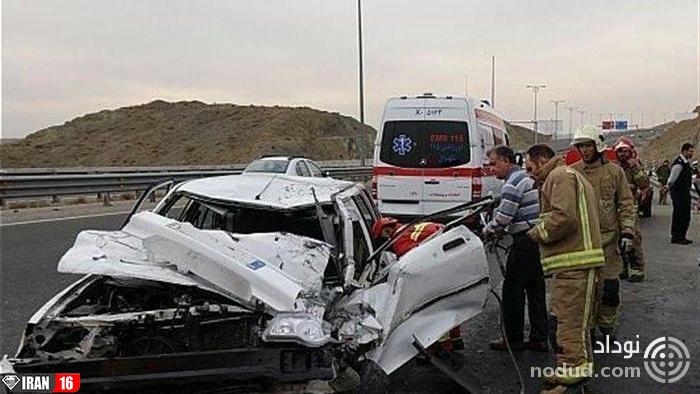 5 نفر در این پراید مچاله له شدند + عکس