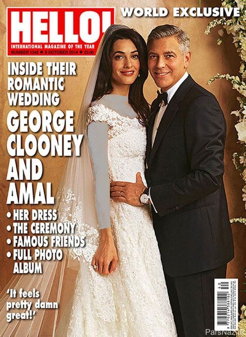 اولین تصاویر از مراسم عروسی جرج کلونی جذاب ترین هنرپیشه مرد