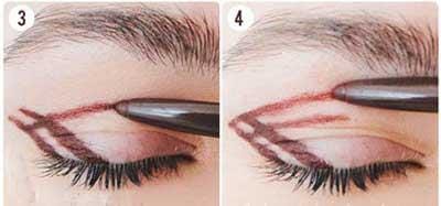 آموزش تصویری آرایش و میکاپ چشم قهوه ای تیره