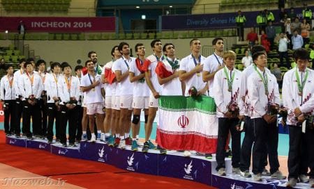 والیبالیست ها ایران با همسرانشان در جشن بازی های آسیایی  (تصویری)