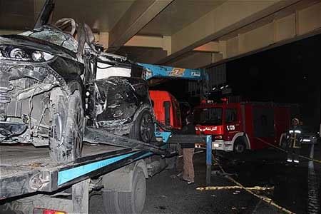 مرگ یک عروس و داماد در تصادف وحشتناک بزرگراه چمران (تصاویر) مرگ یک عروس و داماد در تصادف وحشتناک بزرگراه چمران (تصاویر)