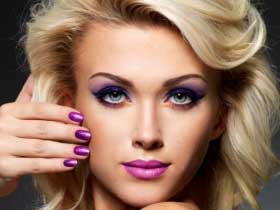 آرایش بنفش,آرایش صورت, گالری تصاویر