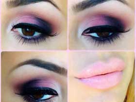 آرایش بنفش,آرایش صورت, گالری تصاویر