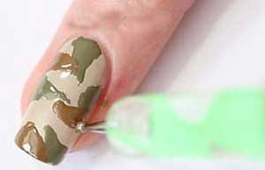 آموزش طراحی ناخن,طراحی ناخن,طراحی ناخن مدل ارتشی