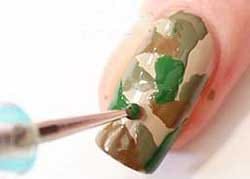 آموزش طراحی ناخن,طراحی ناخن,طراحی ناخن مدل ارتشی