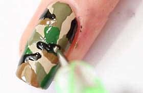 آموزش طراحی ناخن,طراحی ناخن,طراحی ناخن مدل ارتشی