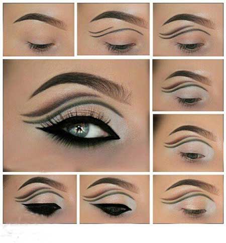 آرایش چشم,آموزش آرایش چشم,آموزش آرایش چشم مجلسی