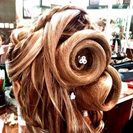 مدل های جدید شینیون مو ، شنیون های شیک ، شینیون مو با تور