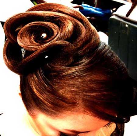 مدل های جدید شینیون مو ، شینیون مو با تور ، شینیون مو