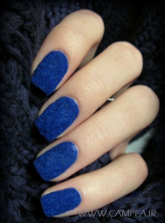 مدل ناخن با لاک مخملی جدید - www.campfa.ir مدل ناخن با لاک مخملی جدید - www.campfa.ir