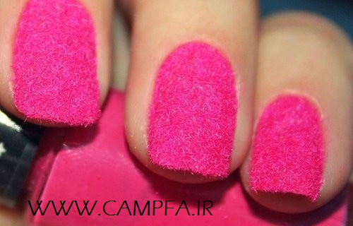 مدل ناخن با لاک مخملی جدید - www.campfa.ir مدل ناخن با لاک مخملی جدید - www.campfa.ir