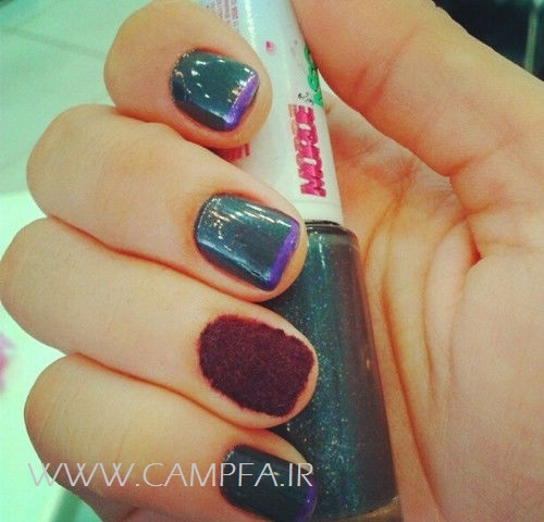 مدل ناخن با لاک مخملی جدید - www.campfa.ir مدل ناخن با لاک مخملی جدید - www.campfa.ir