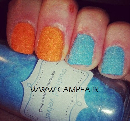 مدل ناخن با لاک مخملی جدید - www.campfa.ir مدل ناخن با لاک مخملی جدید - www.campfa.ir
