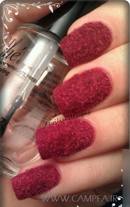 مدل ناخن با لاک مخملی جدید - www.campfa.ir مدل ناخن با لاک مخملی جدید - www.campfa.ir