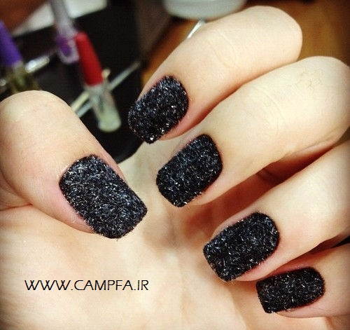 مدل ناخن با لاک مخملی جدید - www.campfa.ir مدل ناخن با لاک مخملی جدید - www.campfa.ir
