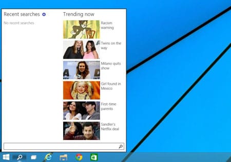 قابلیت های ویندوز ۱۰, جست و جو در ویندوز ۱۰