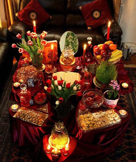 تزیین سفره هفت سین,چیدمان سفره هفت سین