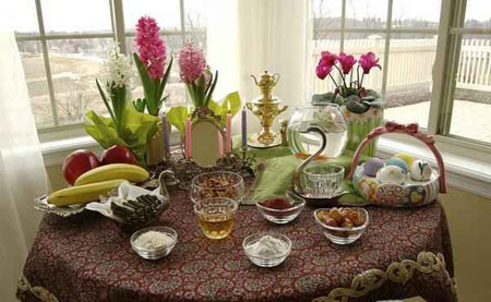 تزیین سفره هفت سین,چیدمان سفره هفت سین