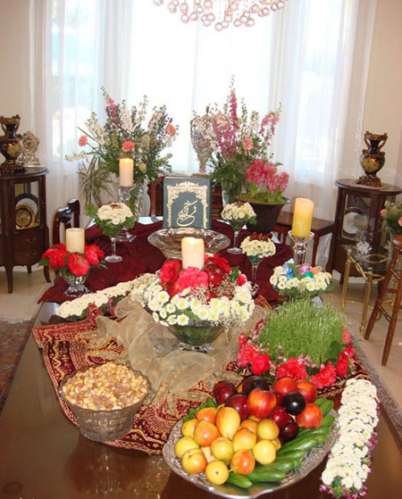 تزیین سفره هفت سین,چیدمان سفره هفت سین