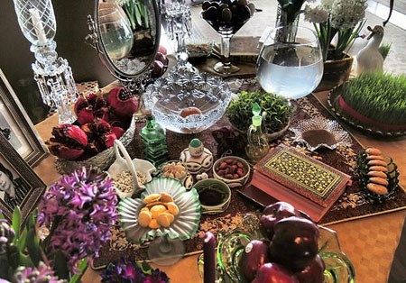 تزیین سفره هفت سین,چیدمان سفره هفت سین