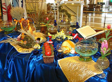 تزیین سفره هفت سین,چیدمان سفره هفت سین