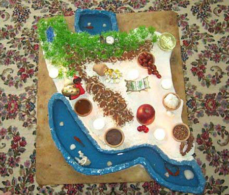 تزیین سفره هفت سین,چیدمان سفره هفت سین