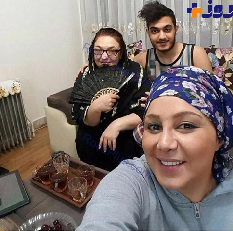 بهنوش بختیاری ,لباس رکابی ,عکس یادگاری ,بازیگر زن ,خواهر زاده