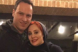 عکس گرم و صمیمی آرام جعفری و همسرش