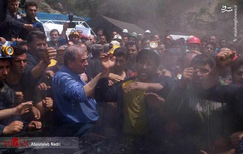 فیلم حمله معدنچیان گلستان به حسن روحانی