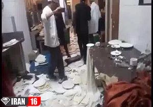 بزن بزن در مراسم عروسی بر سر غذا