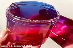 اسلایم شفاف دورنگ