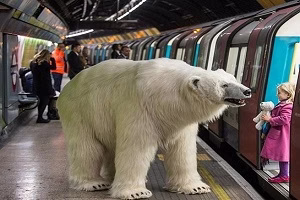 حمله خرس قطبی به زنی در باغ وحش