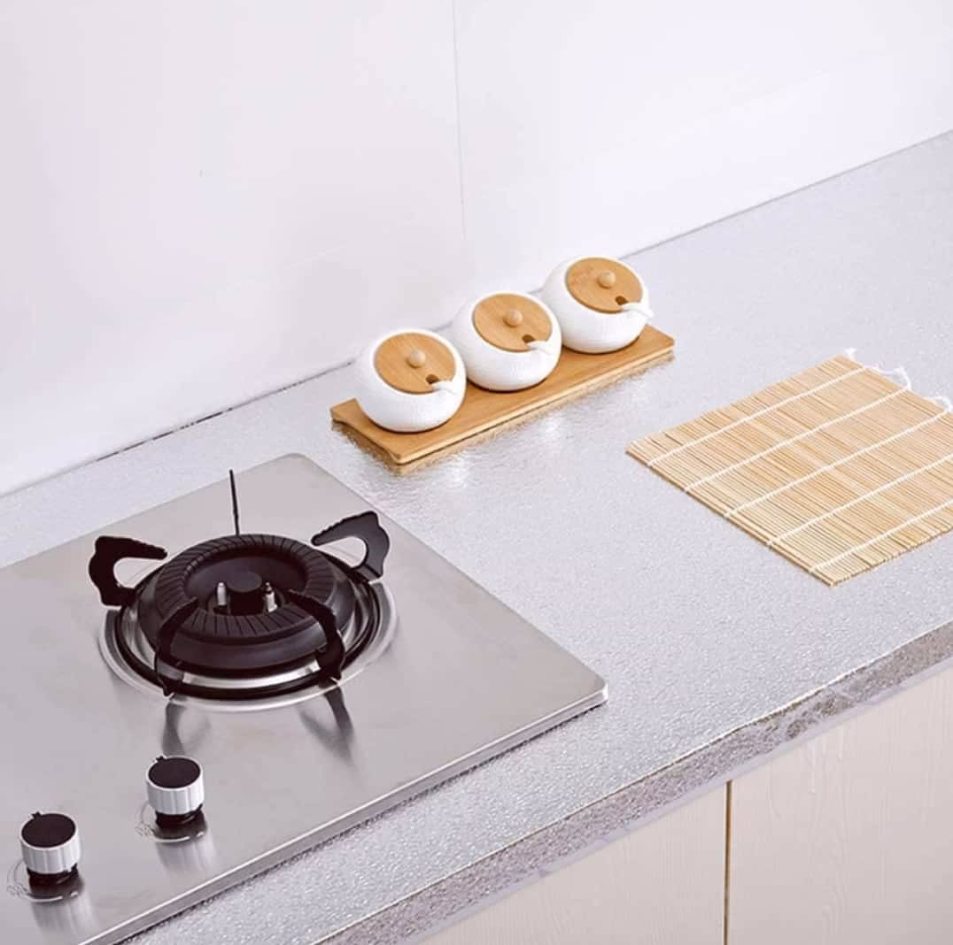 برچسب فویل کابینت نقره ای ۲ونیم متری05