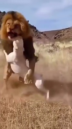 جنگ شیر و سگ